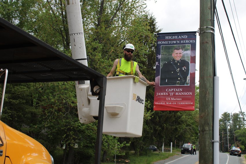 Banners are hanging all around highland, honoring local veterans